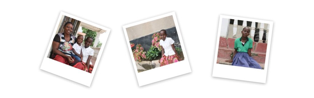 Fotos estilo Polaroid de una familia