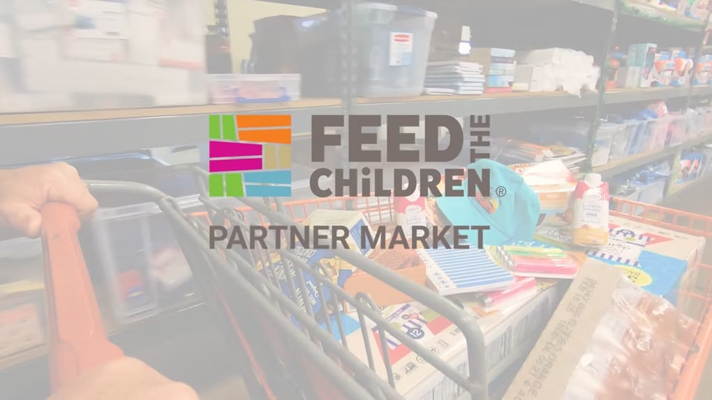 Video thumbnail for partner markets with the feed the children logo