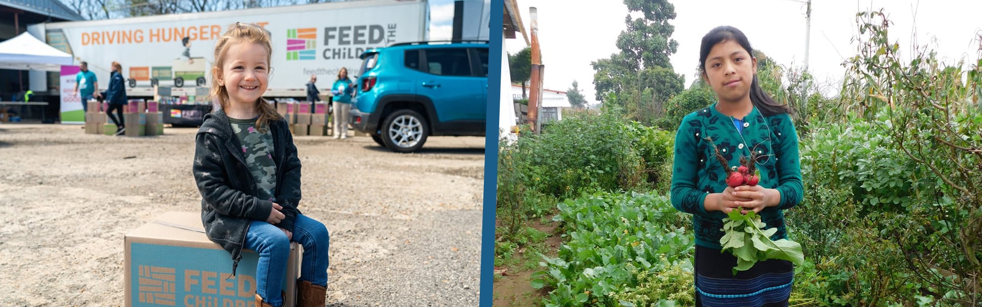 An image of a domestic and international child side by side